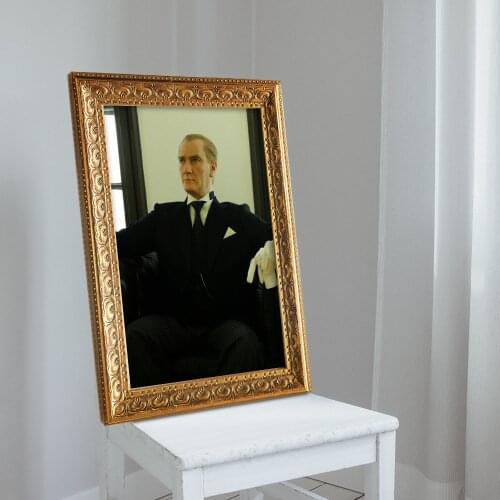 Gold Glitter Framed A3 Ataturk Table-1