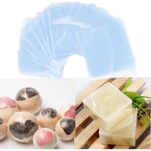 200PCS PVC Shrink Wrap Bags Plastic Film Shrink Wrapping Bags For Soaps Bottles Bath Bombs Packaging Gift Baskets (10 X 15cm)