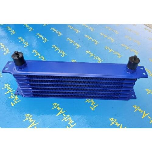 Universal an-10 -10an 7/8-14unf thread 7 Row trust style transmission oil cooler kits for subaru ej20 ej25 gdb gda engine