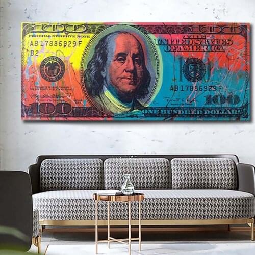 1 Dollar Cash American Currency Poster Canvas Decorative Print Wall Art Painting Home Decor for Living Room Pictures Decorations