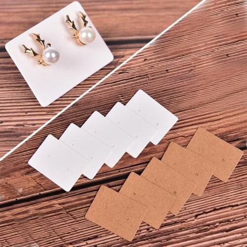 100Pieces Jewelry Display Holder Hang Cards Earring Hanging Shining Paper Marking Garment Prices Label Tags Ear Studs