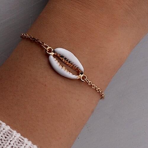 2020 New Fashion Gold Color Shell Bracelet & Bangle For Women Cute Adjustable Charm Bracelets Jewelry Female Gift Pulseras Mujer