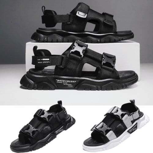 2021 SummerNew Sandals Casual High-Quality Sandals Flat-Bottom Beach Couple Shoes Man Casual Sandals