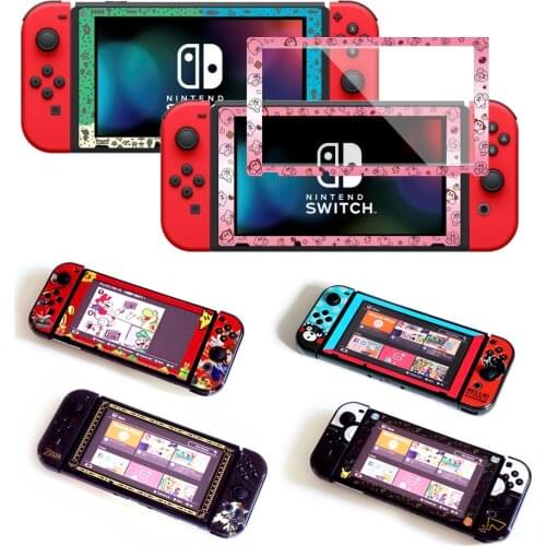 Anime Screen Guard Protector For Nintendo Switch Console Ultra Thin Crystal Film Tempered Glass NS Accessories Color Border 9H