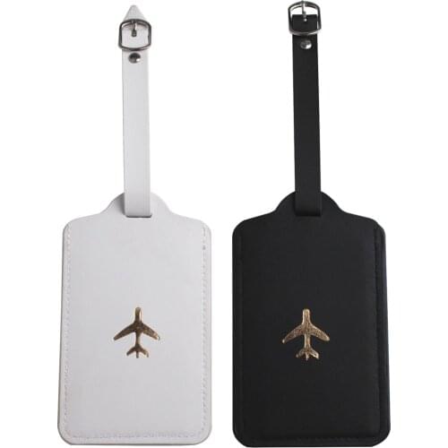 ANKUCOO Leather Suitcase Luggage Tag Label Bag Pendant Handbag Portable Travel Accessories Name ID Address Tags AN23