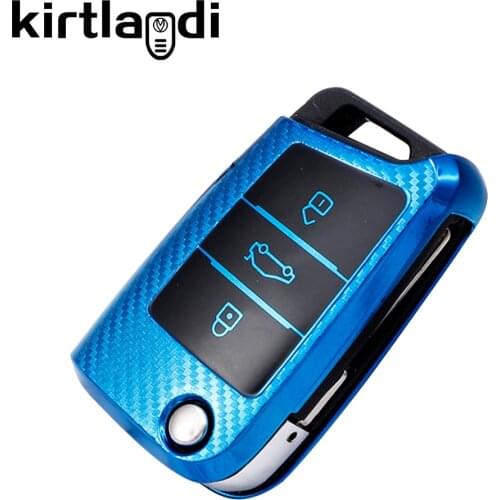 Car Key Case for Volkswagen VW Tiguan POLO T-Roc Golf 7 Mk7 Seat Ibiza Leon Altea for Skoda Kodiaq Rapid Octavia Fabia Key Cover