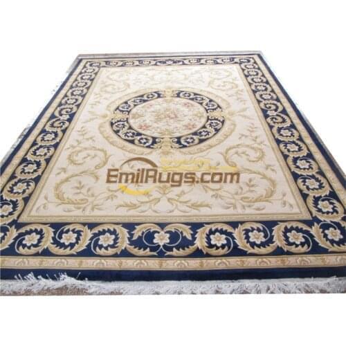 Baroque soft handmade knotted carpet high density Western European woven carpet Obson wool carpet