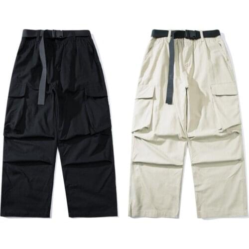 Fashion Streetwear Men Jeans Loose Fit Spliced Designer Denim Cargo Pants Homme Black Blue Harem Pants Hip Hop Jeans Men Joggers