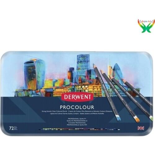 Derwent Colored Pencils, Procolour Pencils, Drawing, Art, Metal Tin, 12 Count (2302505),24 Count (2302506),36 Count (2302507)