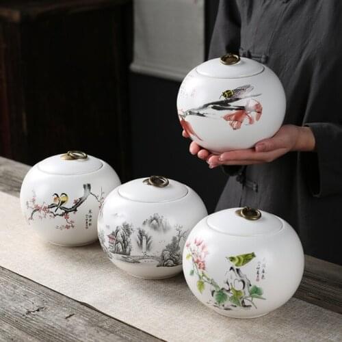 Biscuits-Containers Ceramic-Storage Coffee-Bean Tea-Candy Large-Capacity Tank with Cover