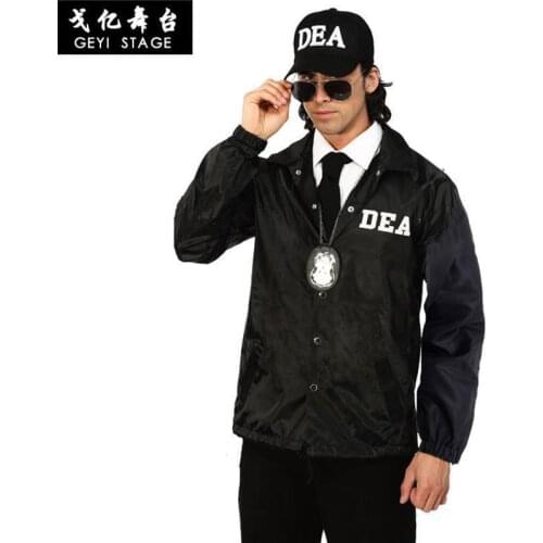 Halloween cosplay I drug administration employees throw clothes agent clothes party adult party clothes to man woman