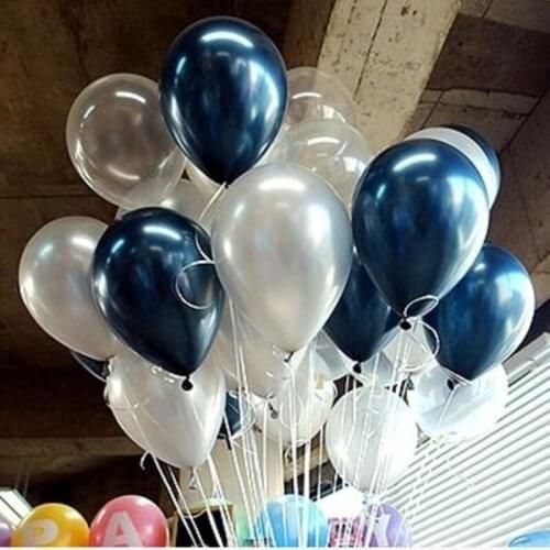 Quality 12 inch 2.8g 50pcs silver black transparent Pearl balloon latex balloon circle balloon wedding birthday party suppliese
