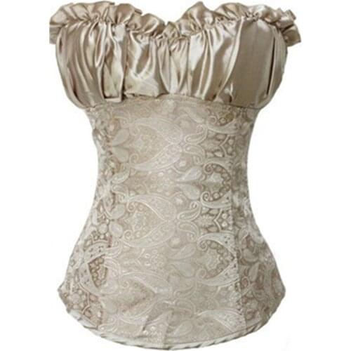 SUMMER DRESS SLIMMING SEXY WAIST WOMEN BONE TRANING SHAPER GOLD BLACK GRAY RED WHITE FLORAL OVERBUST LACE-UP CORSET S-2XL