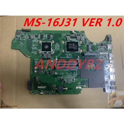 MS-16J31 VER 1.0 FOR MSI MS-16J3 MS-1793 GP62 GP72 MOTHERBOARD WITH I7-5700HQ CPU AND GT940M Graphics
