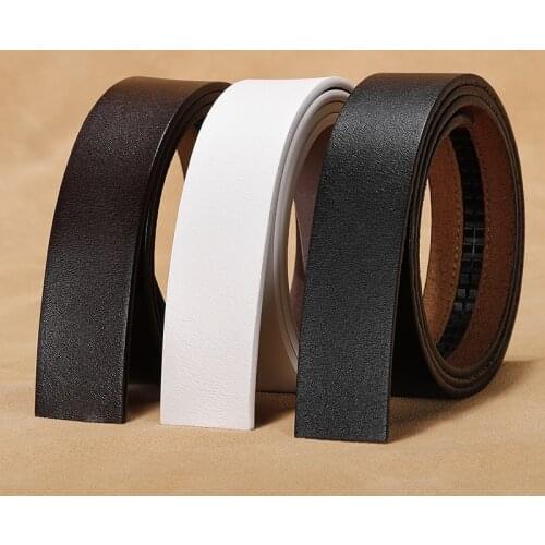 Brand 100% Pure Cowhide Belt Strap No Buckle Real Genuine Leather Belts without Automatic Buckle Belt for Men High Quality