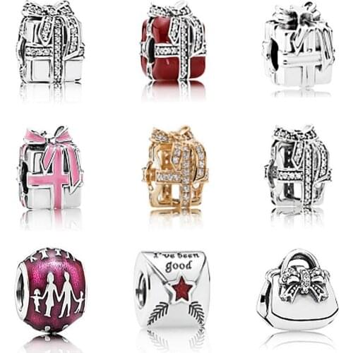 New Fashion Personality 100% Real 925 Hollow Gift Box Diy Pds Charm Bracelet Beaded Genuine Original Ladies Jewelry