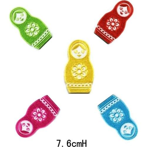 Russian matryoshka babushka babooshka nesting doll applique iron-on patch