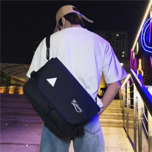 Oxford Crossbody Shoulder Bags Hip Hop Streetwear Functional Tactical Travel Pouch Messenger School Bags for Teenager