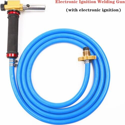 Liquefied Propane Gas Electronic Ignition Welding Gun Torch Machine Tools 2.5 Meter Hose for Soldering Weld Cooking Heating