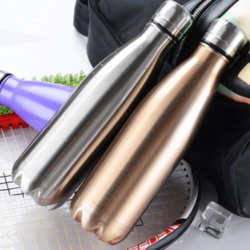 500ml Double Wall Stainles Steel Water Bottle Thermos Bottle Keep Hot and Cold Insulated Vacuum Flask for Sport
