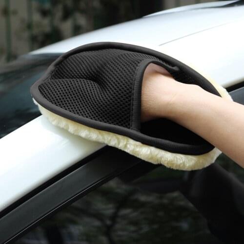 Car Styling Wool Soft Car Washing Gloves For Hyundai Creta ix25 sonata lf Tucson 2016-2019