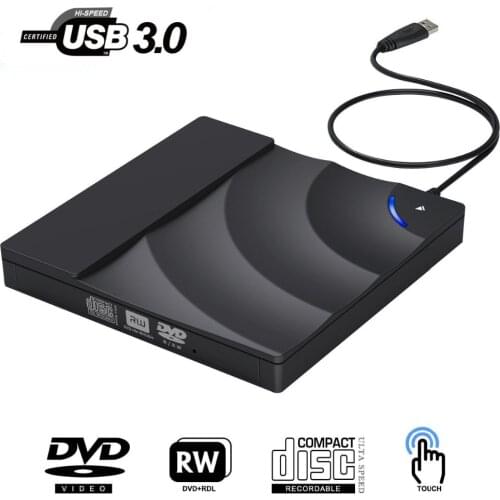 External DVD Drive High Speed USB 3.0 CD DVD Drive For Laptop Desktop Portable Slim CD DVD +/-RW Burner Player Writer Rewriter