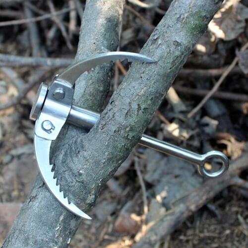 High quality Folding Three Paws Hook Ice Rock Mountain Climbing Tool Outdoor Sporting Gear Steel Survival Carabiner