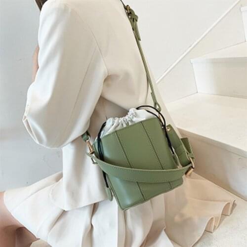 Female bag 2021 new single shoulder fashion diagonal multi-function wild style series bucket bag