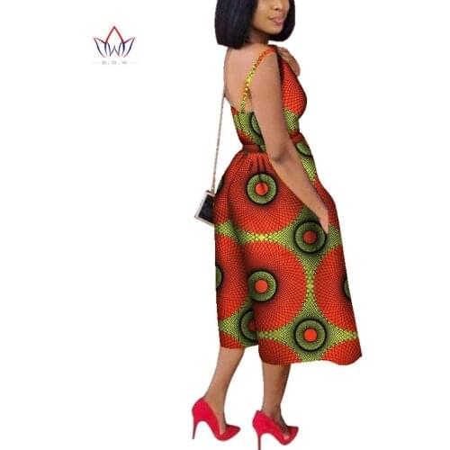 Women Jumpsuit 2020 Plus Size Africa Cotton Wax Print Romper Bazin Riche Sexy Jumpsuit Dashiki Elegant Africa Clothing WY4373