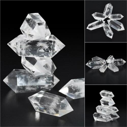 MM 100 Natural White Fluorite Crystal Quartz Crystal Stone Point Healing Hexagonal Wand Treatment Stone Dropshipping Cool