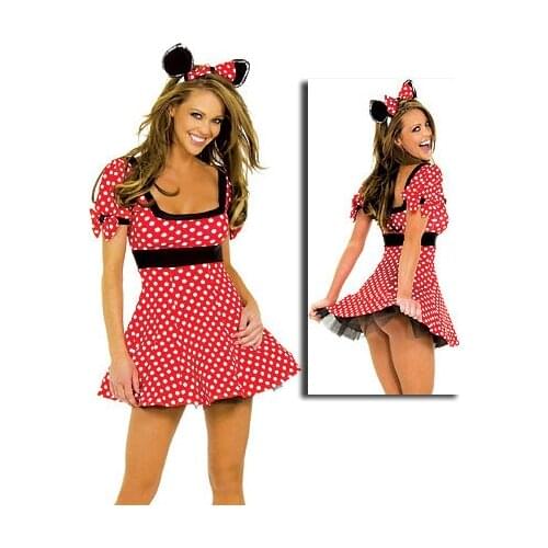 Free Shipping Hot Sale Mouse Adult Party Halloween Sexy Womens Fancy Dress Costume Size S M L XL