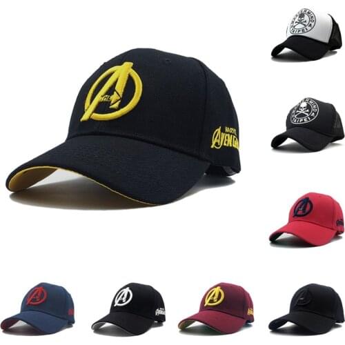Disney Marvel Avengers Adult Baseball Cap Anime Captain America Skull Sun Hat Men and Women Outdoor Casual Beach Hat Gifts