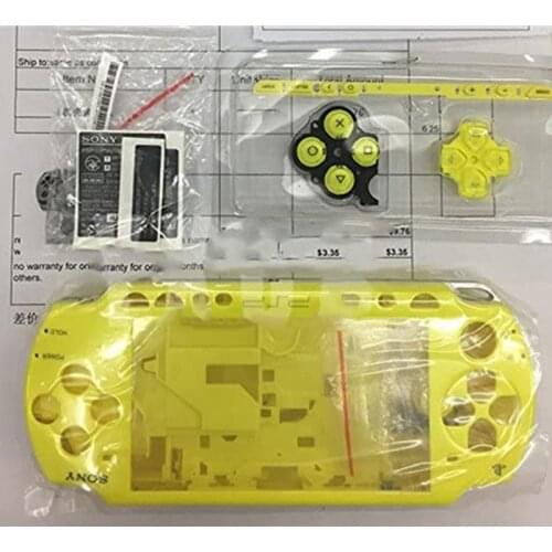 Yellow White Blue Crystal Transparant for PSP 2000 PSP2000 Housing Shell Cover Case Game Console Replacement