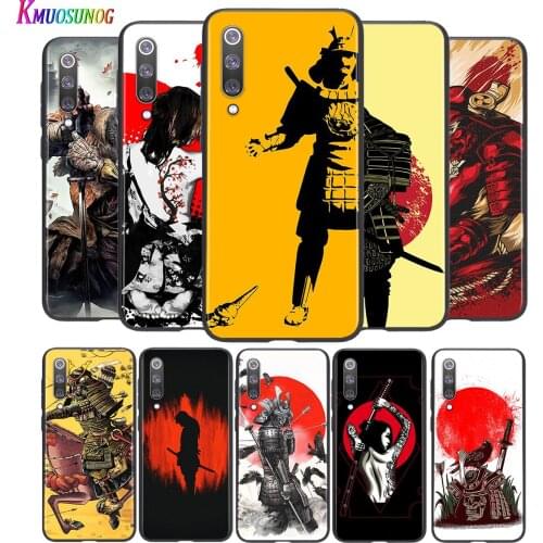 Bright Black Cover Anime Samurai ninja For Xiaomi Mi Poco M2 Note 10 9 8 Pro Play Mix 3 F1 Lite 5G Phone Case