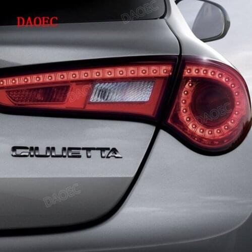 Black Metal GIULIETTA Letter Logo Car Body Sticker Is Suitable For Alfa Romeo Giulietta Exterior Modification Accessories