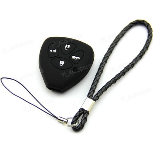 Black Silicone Case Cover Fit For Toyota 4Runner RAV4 Remote Key 4 Buttons B025BK