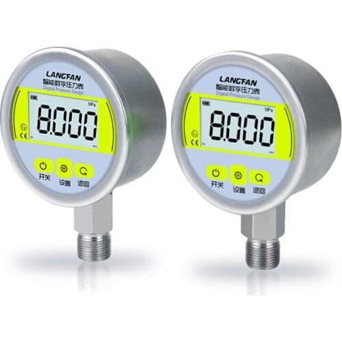 Battery power oil water gas digital pressure gauge