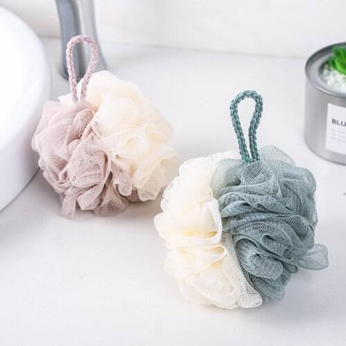 Double color Big flower Bath Ball Bath Towel Scrubber Body Cleaning Mesh Shower Wash Sponge For Body For Bathroom