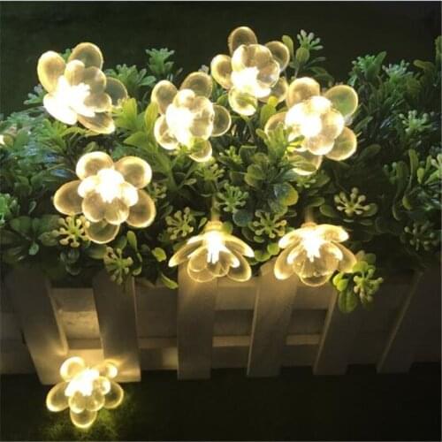 Luminaria Fairy lotus flowers 10M 50Led String garland light New year Holiday Party home Wedding Window Cabinet decoration light