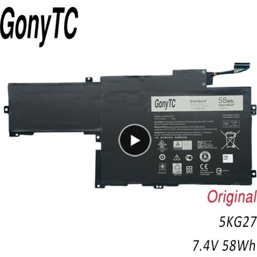 GONYTC 5KG27 New 7.4V 58Wh P42G C4MF8 09KH5H PC Battery for DELL Ins14HD-1608T Inspiron 14 7000 14-743 14-743