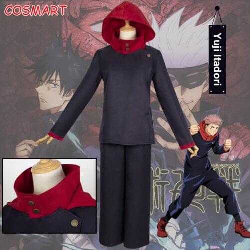Anime Jujutsu Kaisen Yuji Itadori Cosplay Costume Uniform Suit Top Pants Carnival Halloween Party Outfit For Women Men New 2020