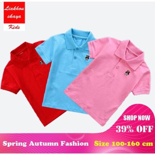 Liakhouskaya 2018 New Fashion Boys Polo Shirts Branded Kids Children Boys Short Sleeve Printed Boys School Us Polo Shirt Clothes