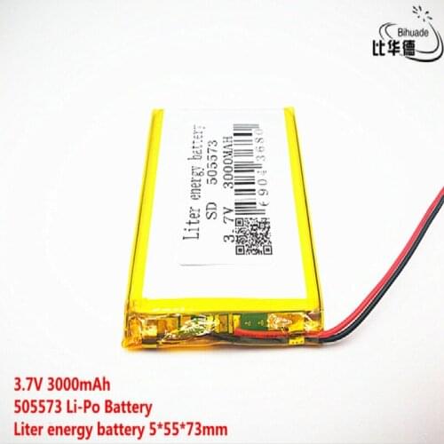 Liter energy battery Good Qulity 3.7V,3000mAH,505573 Polymer lithium ion / Li-ion battery for TOY,POWER BANK,GPS,mp3,mp4