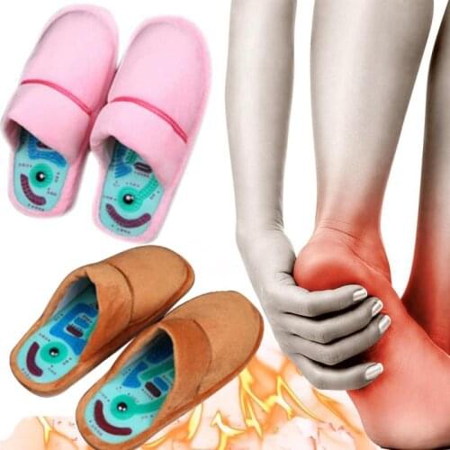 Massage Slippers Magnet Health Care presser foot care tool Acupressure Foot Shoes Couples Cotton Slippers Men Women Fall Winter