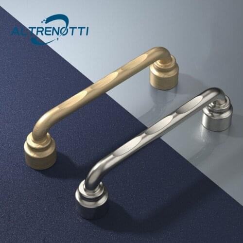 Furniture Wardrobe Handle Zinc Simple Modern Door Pull For Kitchen Cupboard Black Gold Silver Gray Drawer Cabinet Knob Hardware