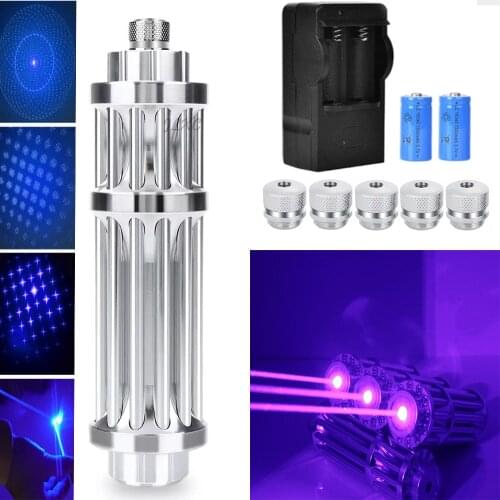 High-power blue laser torch 450nm 10000m focusable laser pointer, high-power burning match laser equipment, ultra-far radiation