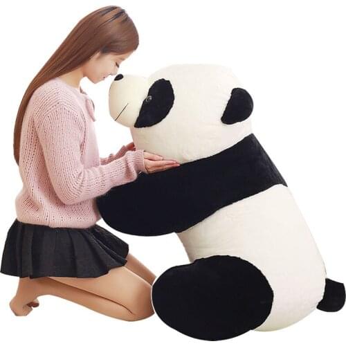 Dorimytrader Lovely Big Cuddly Fat Panda Plush Doll Soft Stuffed Animals Panda Pillow Toys Nice Gift for Kids 3 Sizes DY61138