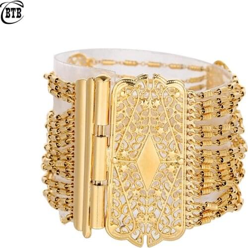 Hollow Wide Cuff Bracelets Muslim Islamic Bangles for Women Retro New Big Female Bangle Allah Arab Turkish Bracelet Jewelry