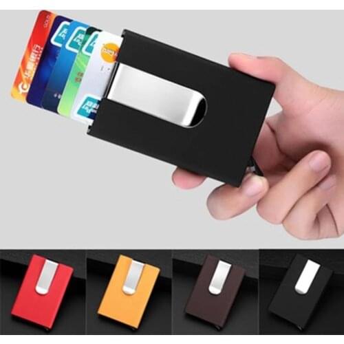 ISKYBOB 2020 Popular Aluminum Slim ID Credit Card Protector Holder Purse Wallet Money Clip Drop shipping