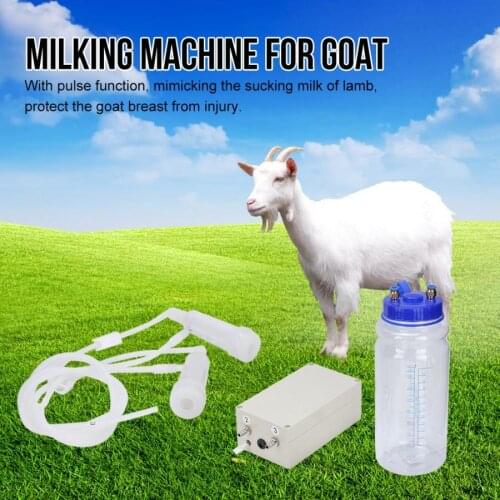 Portable 100-240V Mini Household Electric Vacuum-Pulse Milking Machine Pulsating Milker for Goat Sheep